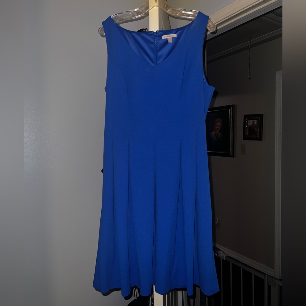 Roz & Ali Vibrant Blue Sleeveless Mini Dress